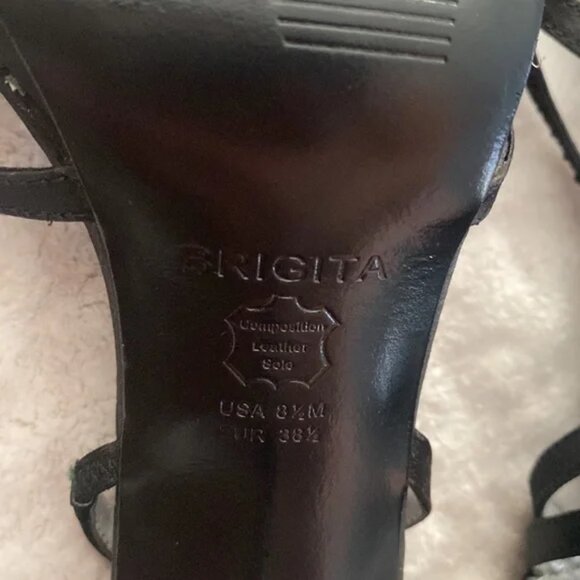 Touch of Nina Heels Strappy Black Rhinestone 9 1/2 M NEW WITHOUT BOX - Picture 5 of 8